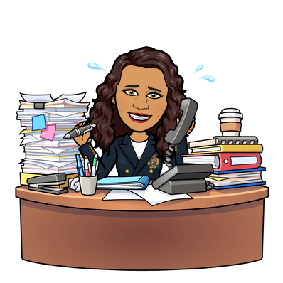 Mrs. Moore in the Office